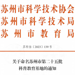 喜报 | 祝贺比格威眼健康科普馆入选苏州市第二十五批科普教育基地！